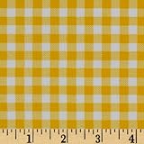 Oilcloth Gingham Yellow Fabric By The Yard