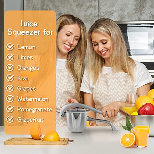 Manual Lemon Squeezer Large Citrus Juicer, Aluminium Alloy Hand