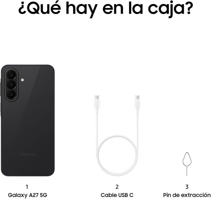 Galaxy A 5G, Smartphone Android, 128 Go, Smartphone déverrouillé, Noir, Version FR