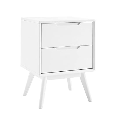 Buy Musehomeinc Mid Century Solid Wood White Nightstands With Two Drawers Modern Bedside Table With Drawers Minimalist Bedroom Furniture End Table Stylish Nightstands For Bedroom Living Room Online In Turkey B093sj229z