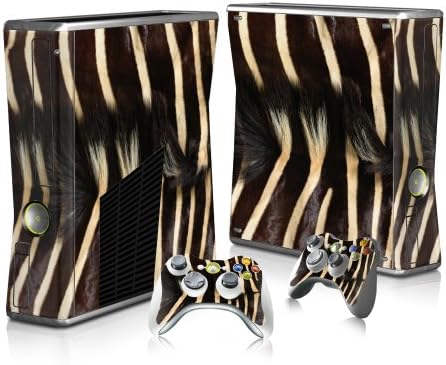 Xbox 360 Slim Skin Sticker Full Body Wrap Plus Two Matching Controller Skins Protects From Scratches Vinyl Decal Zebra Skin Style