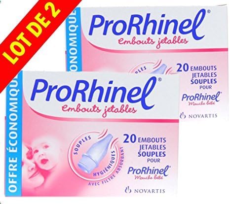 ProRhinel Lot de 2 x 20 Embouts Jetables Souples pour Mouche Bébé by ProRhinel