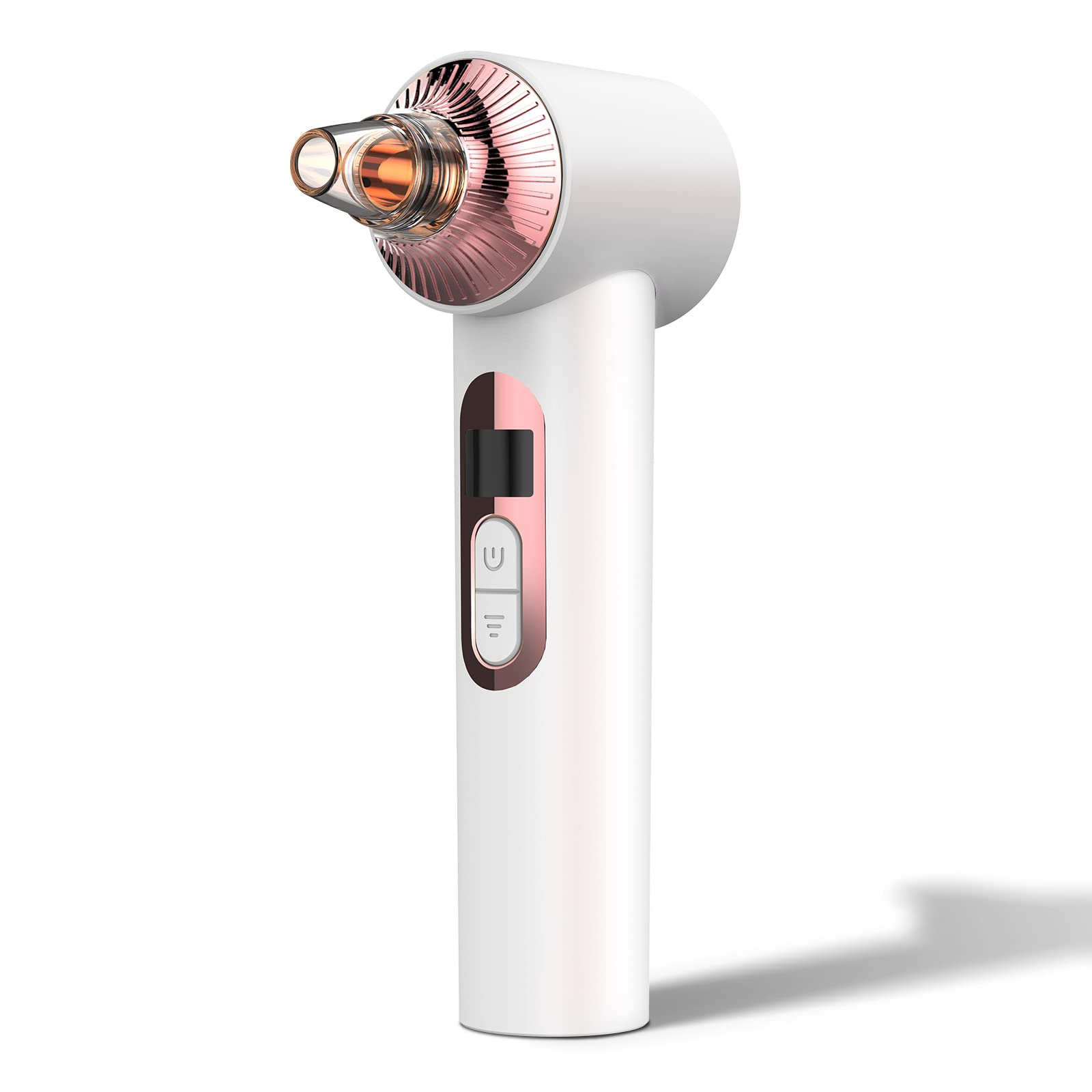 Fancii Clara Pore Cleaner Vacuum 4-in-1, Rechargeable Blackhead Remover Comedone Extractor Tool - 3 Exfoliation Tips, 5 Suction Nozzles, Hot & Cold Compress & Light Therapy (White)