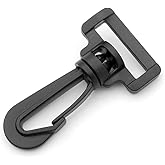 CRAFTMEMORE Plastic Snap Hook Swivel Push Gate Clip Lobster Claw Clasp Purse Hardware 6 pcs (1 Inch)