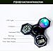 Fidget Spinner Light Up Compass Clock LED Flash Hand Spinner 3 in 1 Focus Toys Hybrid Ceramic Bearing Ultra Durable (Black)