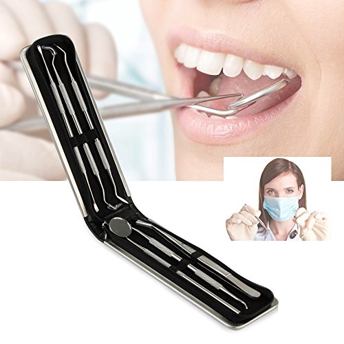 6PCS Dental Tool Stainless Steel Dental Explorers Mirror Odontoscope Tooth Scraper Plier Waxing Carving Kit Dentistry Instrument