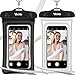 Veckle Waterproof Phone Pouch, 2 Pack Clear TPU Universal Water Proof Cell Phone Pouch Floating Dry Bag Waterproof Case for Smartphones OnePlus 7 iPhone X 8 7 6 Plus Galaxy S8 S7 S6 Beach Black White