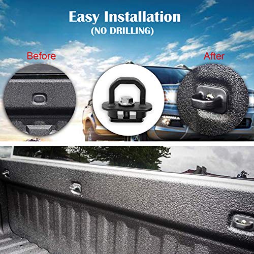 8 Pcs Tie Down Anchor Truck Bed Anchors, Side Wall Hook Rings for 0718