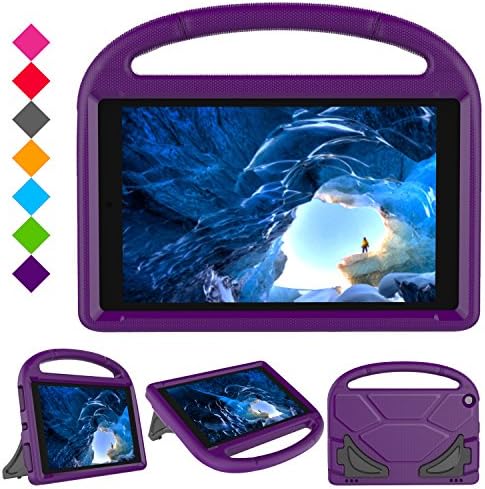Case for Fire HD 10 Tablet (5th Gen, 2015 Release / 7th Gen, 2017 Release),Kids Friendly Shock Proof Light Weight Convertible Handle Stand Case Cover for Amazon Fire HD 10.1 Inch Tablet (Purple)