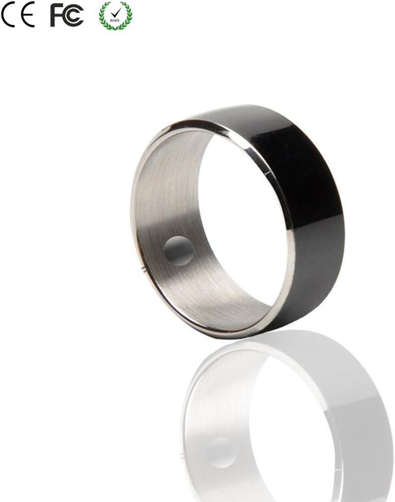 COOSO Smart Ring, R3F Newest Magic Smart Ring Universal for All Android Windows NFC Cellphone Mobile Phones.Black,Size 8(one Year Free Warranty)