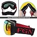 FGN Ski Goggles for Men Women with UV400 Protection Anti-Fog Scratch-ressistant Lens, OTG Goggles for Snowmobile Snowboard Snow Outdoor,Helmet Compatible (Red)