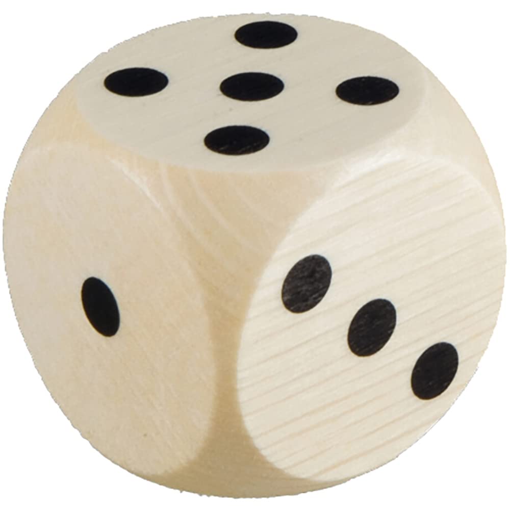 Hofmeister Holzwaren 2 x HOFMEISTER® Wooden Eye Numbers Dice 3 cm - Wooden Cube Children Adults Play Board Game Party Game Evening Party Game 100% Natural Product Untreated from Local Beech Wood 3 x 3