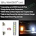 NAKOBO 2835 Chipsets （More Brighter）White 28mm 29mm Festoon Led Bulb 3-SMD 6614F 6612F for Car Interior Vanity Mirror Sun Visor Lights (pack of 4)