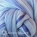 Merino and Rayon Derived from Bamboo Fiber Blend. Super Soft Combed Top Roving for Hand Spinning, Needle Felting, Wet Felting, soap Making and Dryer Balls. Alaska Glaciers