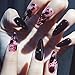 BLINGINBOX False Nails Gothic Full Cover Glossy Fake Nails Shape Nails Sharp Art Stiletto Nail for Women 24Pcs