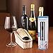 Aicok Wine Opener, Electric Wine Opener, Stainless Steel Electric Corkscrew, Cordless Battery Powered Wine Bottle Opener with Foil Cutter, Metallic Finish, Silver