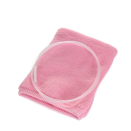 Lifechaser Toilet Seat Lid Warmer Cover Pads Washable 100% Cotton with Flexible Hose for Lock (100% Cotton-Pink)