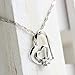 Merdia 925 Sterling Silver Necklace with AAA Cubic Zirconia Heart to Heart Pendant 18