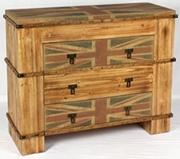 Vintage Union Jack Chest Of Drawers Amazon Co Uk Kitchen Home