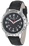 Timex Men’s T2N639 Weekender Sport Black Distressed Leather Strap Watch, Watch Central