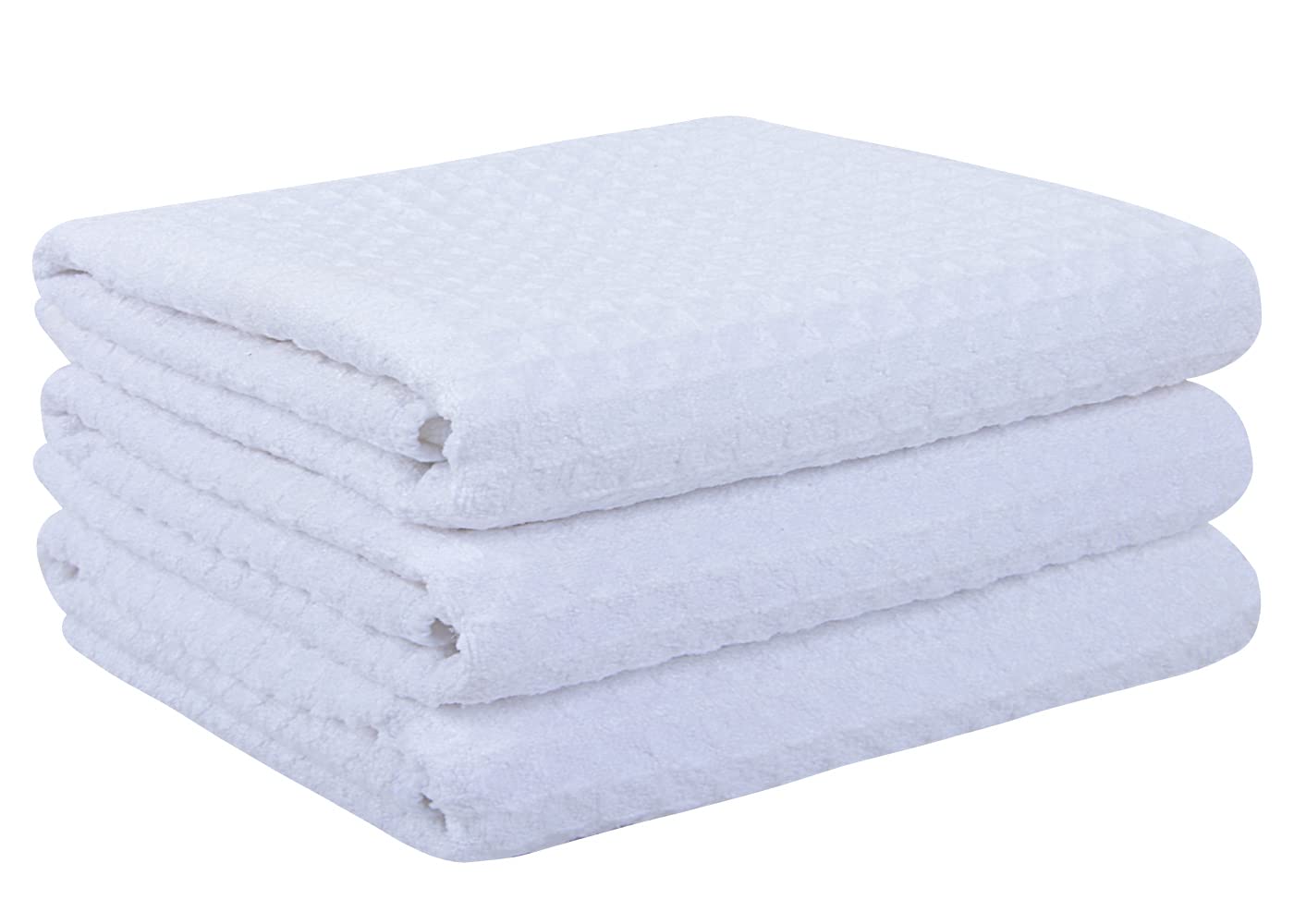 VIVOTE-Microfibre Tea Towels_Waffle Drying Kitchen Towels_Dish Cleaning Towel_Soft and Thick tea towel_ White T Towels 40X56cm (3pcs White)