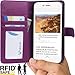 Abacus24-7 iPhone 7 Case, Wallet with RFID Blocking Flip Cover, Purple