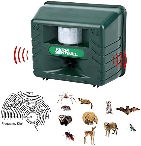 Repel Animal Ultrasonic Outdoor Pest Repellent,Animal Pest Repeller Pest Control with Motion Detector Rodents, Cats, Rats, Mouse, Mice ...