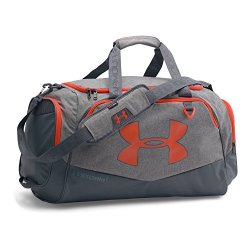 Under Armour Undeniable Duffle 2.0 Gym Bag, Graphite /Dark Orange, Medium