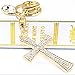 3D Cross Shape Stainless Alley Metal Bling Crystal Rhinestone Key Chain Ring Keychain Cell Phone Car Charm Decoration Pendant Ornament
