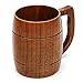 Beer Mug, 16 OZ Handmade Eco-friendly Wooden Mugs With Handle For Wine/Coffee/Tea, Best Gift Cups For Men/Women