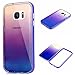 Samsung Galaxy S7, G9300 Gradient Color Mirror Soft TPU Case with Shockproof PC Bumper for S7 (Purple)