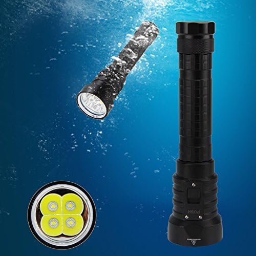 2015 Solarstorm Scuba Diving 8000lm 4x Cree Xm-l L2 LED Flashlight Torch Only Waterproof Lamp Underwater Black