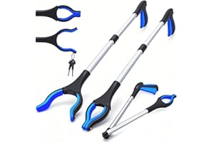 DUMSAMKER 2025 New 2-Pack Grabber Tool, 32" Long Reacher Grabber Pickup Tool with Magnetic Tip, Trash Picker for Elderly Grab It Reaching Tool, Garbage Picker Upper, Litter Pick Up Grab