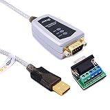DTECH USB to RS422 RS485 Serial Port Converter Adapter Cable with FTDI Chip Supports Windows 10, 8, 7, XP and Mac ( 1.5 Feet)
