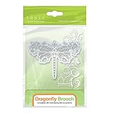 Tonic Studios 076E Dragonfly Brooch Rococo Die, Grey