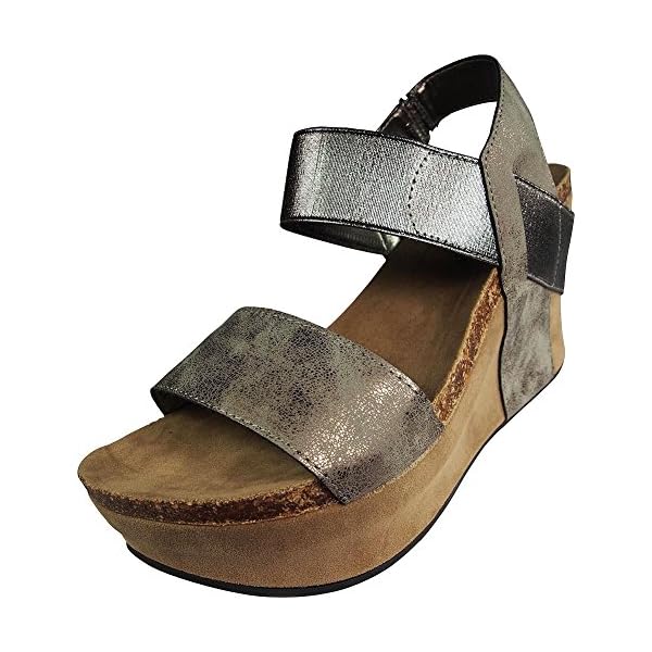 Pierre Dumas Hester Women's Vegan Platform Wedge Open Toe Sandals
