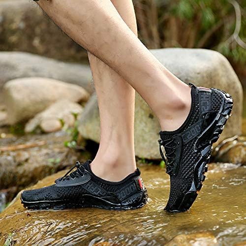 Black adjustable running shoes with breathable material and cushioning, suitable for various activities.