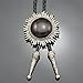 Vintage Silver Sun Faux Obsidian Leather Line Dance Rodeo Western Cowboy Bolo Bola Tie