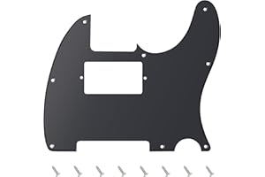 Banworks 1 Ply Tele HS/HH Pickguard 8-Hole Electric Guitar Pickguard Scratch Plate for USA/Mexican Fender Modern Style Standard Tele Telecaster JT/HB-04 Matt Black