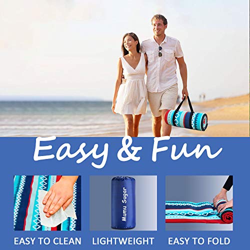 Mumu Sugar Outdoor Picnic Blanket,Extra Large Picnic Blanket 80"x80