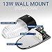 Hyperikon LED Wall Pack Outdoor Light, 13W, Security Wall Sconce Fixture, 5000K, Photocell Included, Clear
