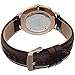 August Steiner Men's AS8084XRG Quartz Classic Silver Dial Slim Case Watch with Brown over Nubuck Leather Strap
