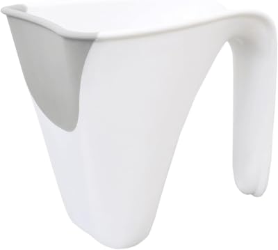 Shnuggle Bath Rinse Jug Soft Rim Hair Rinsing Cup White Grey