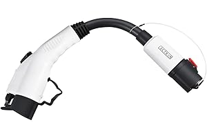 Lectron - Tesla to J1772 Adapter, Max 40A & 250V - Compatible with Tesla High Powered Connector, Destination Charger, and Mobile Connector (White)