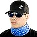 Hoo-Rag - High Performance 100% Moisture Wicking Polyester Microfiber Multi-Functional Face Mask & Neck Cover - UPF 30 - One Size Fits Most - Blue Paisley