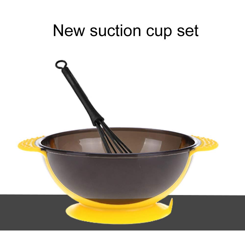 Hair Dye Colouring Bowl, Anself 1pcs Dyeing Bowl with Suction Cup with Sucker Stirring Rod Plastic Dye Cream Dyestuff Mixing Bowl Barber Salon Tint Hairdressing Color Styling Tool : Beauty