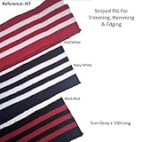 Stripes Pattern Knitted Waistband Knit Ribs Welts, Cuffs, Neck Bands ,For T Shirts, Jackets, Dresses & Crafts. Ribs for any Apparel Garments for Trimming. Stretch and Resilient Knit Rib. Great combinations of Colours Available.