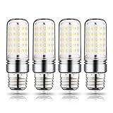 LEKE E26 LED Bulb 15 watt Light Bulbs 6000k 1500lm White LED Light Bulb 100w-120w Equivalent LED Bulb T10 Tube Shape Non-Dimmable (4 Pack)