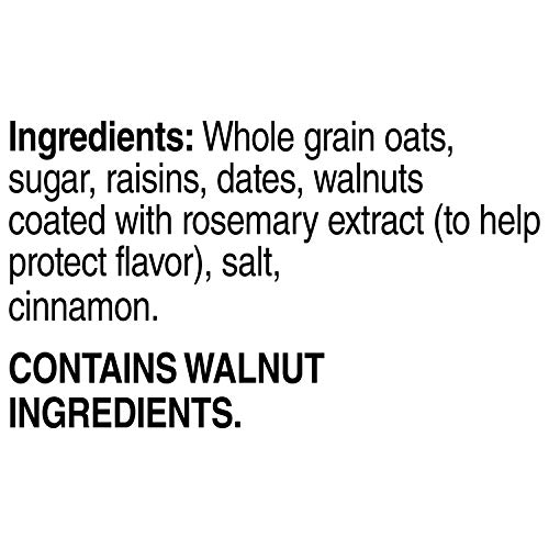 QUAKER INSTANT OATMEAL, RAISIN, DATE AND WALNUT, INDIVIDUAL PACKETS, 1.30 OUNCE (PACK OF 48)