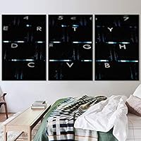 3 Piece Framed Canvas Wall Art Abstract Industrial Multicolor Patterns Canvas Prints Home Artwork Decoration for Living Room,Bedroom - 16